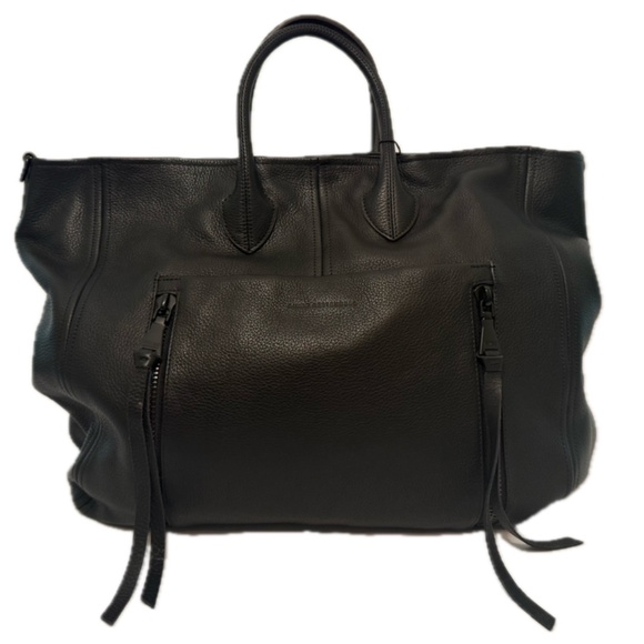 Aimee Kestenberg Let’s Ride Large Convertible Tote Black Leather NWT Dustbag - Picture 3 of 8